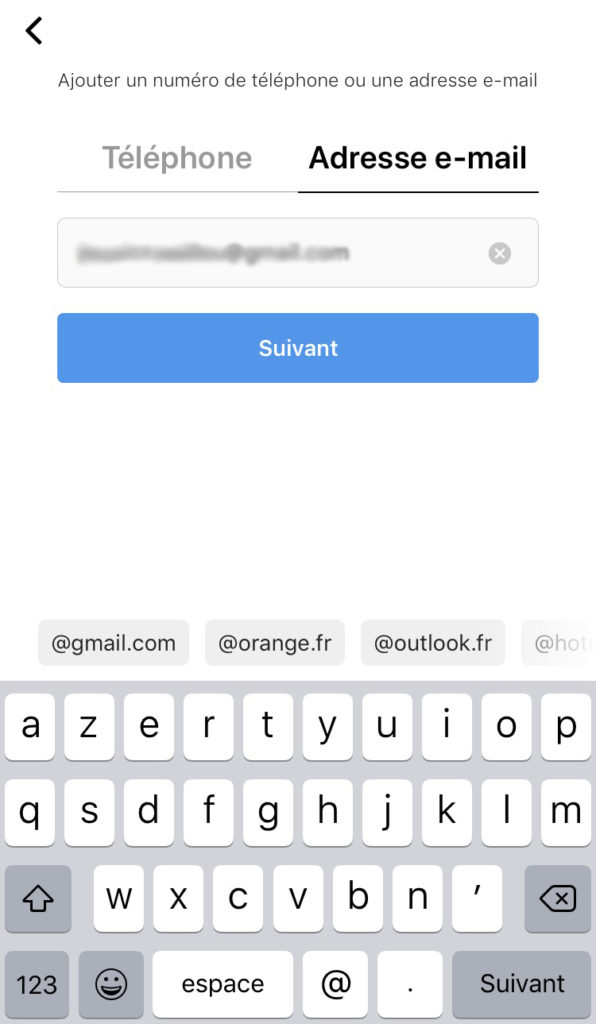Créer un compte Instagram avec son mail