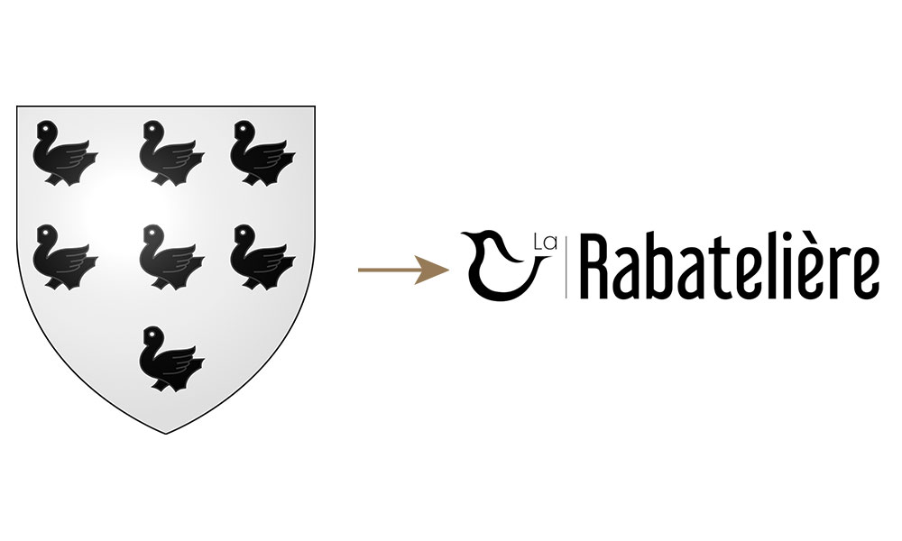La Rabatelière, une reprise du blason sur le logo